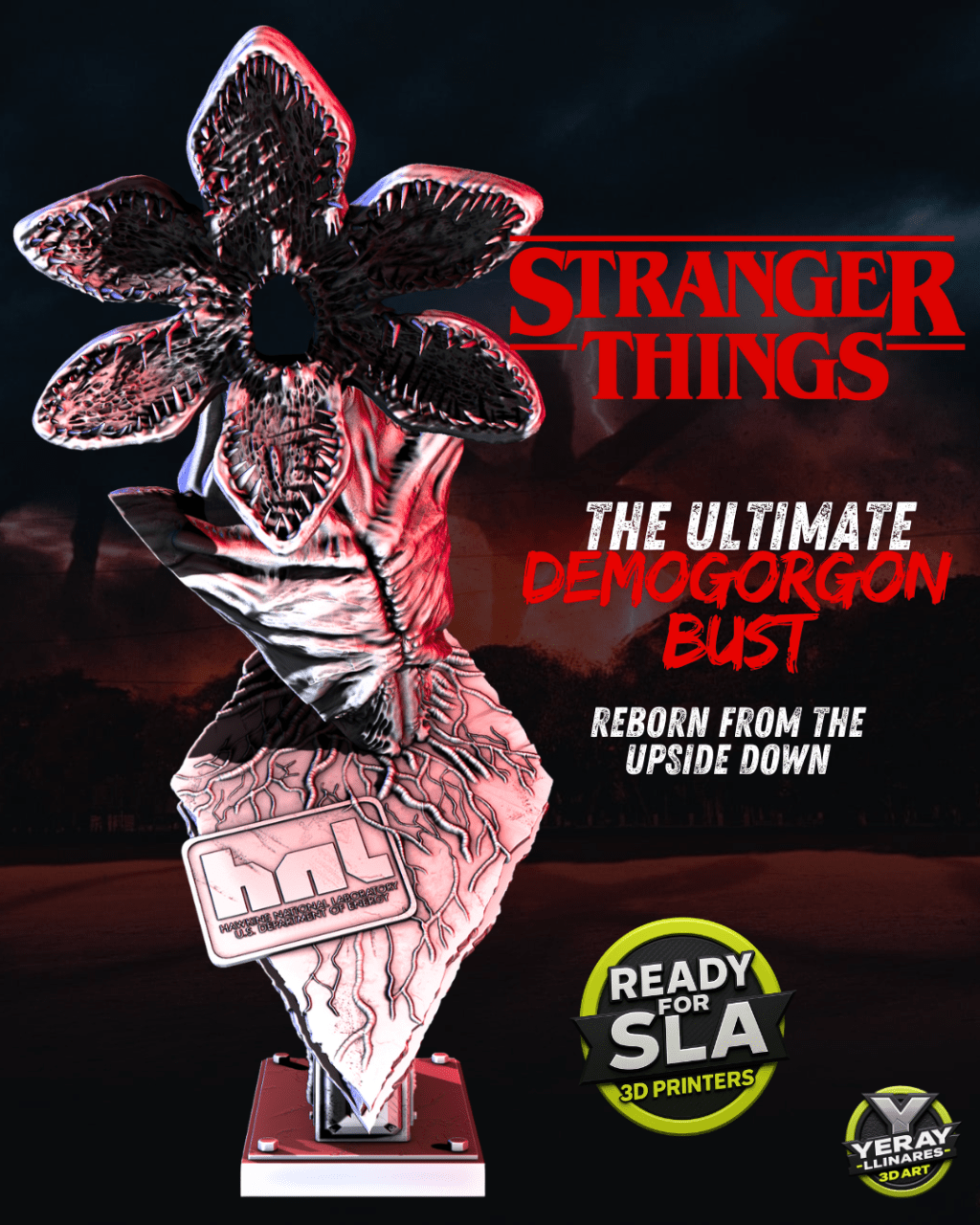 Demogorgon Bust – Stranger Things | Escultura 3D premium lista para impresión&nbsp;SLA